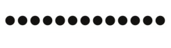 image of 13 dots in a line spaced very close together, representing a quicker tempo