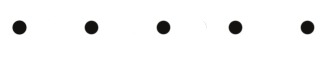 image of 5 dots in a line spaced much farther apart, representing a slower tempo
